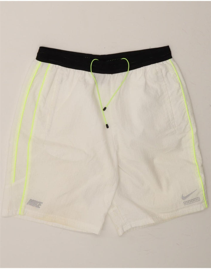 NIKE Mens Sport Shorts Large White Polyester Vintage Nike and Second-Hand Nike from Messina Hembry 