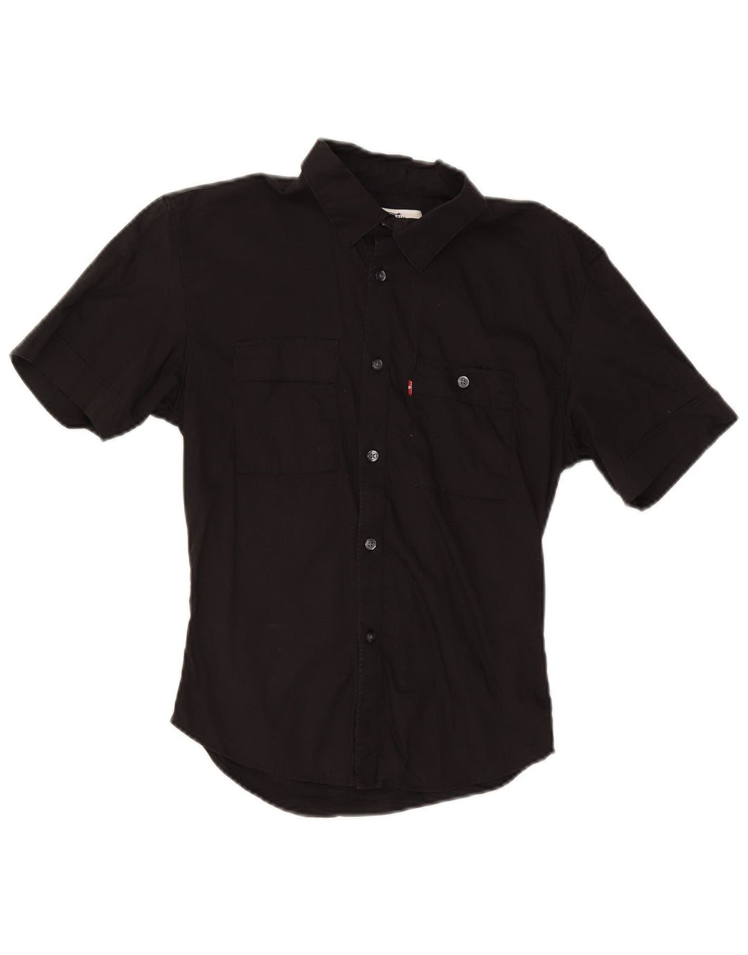 Męska koszula slim fit z krótkim rękawem Levi's, mała, czarna, bawełniana