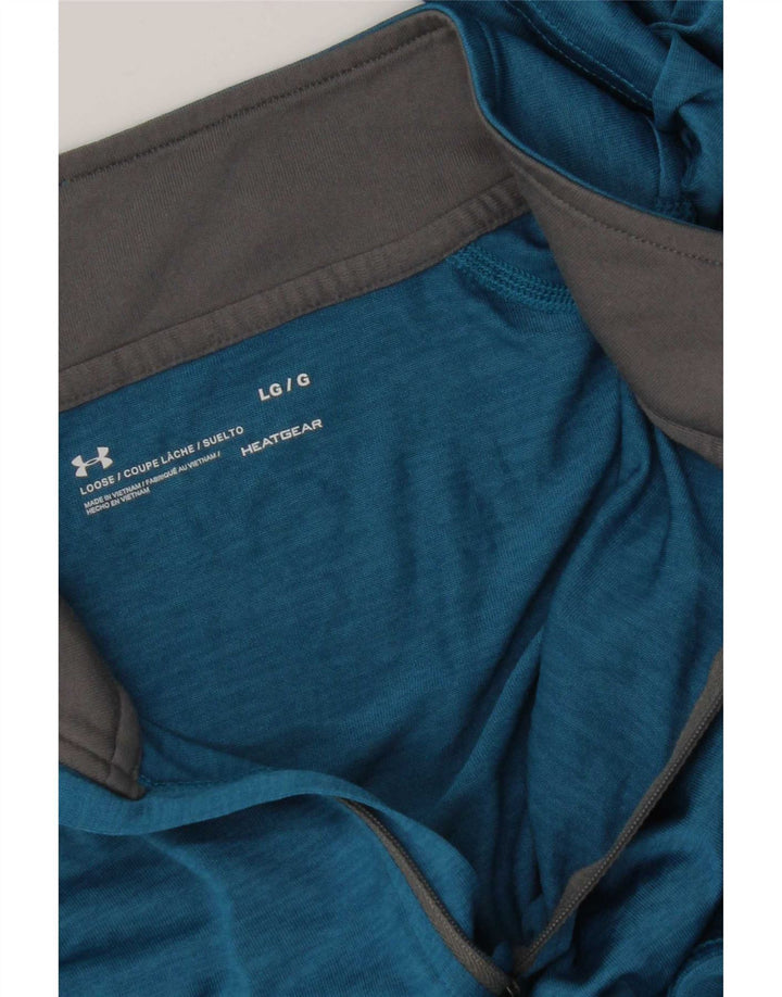 Męski dres Under Armour Heat Gear z zamkiem błyskawicznym, duży, niebieski