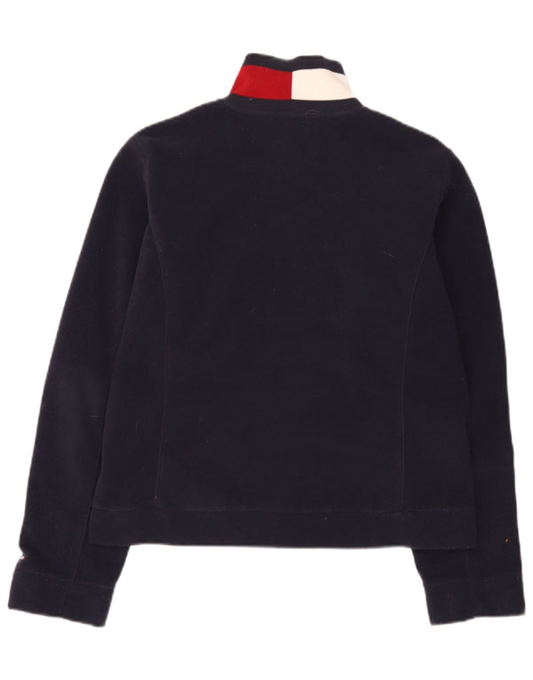 Damska kurtka polarowa Tommy Hilfiger UK 16, duża granatowa, z blokami kolorów