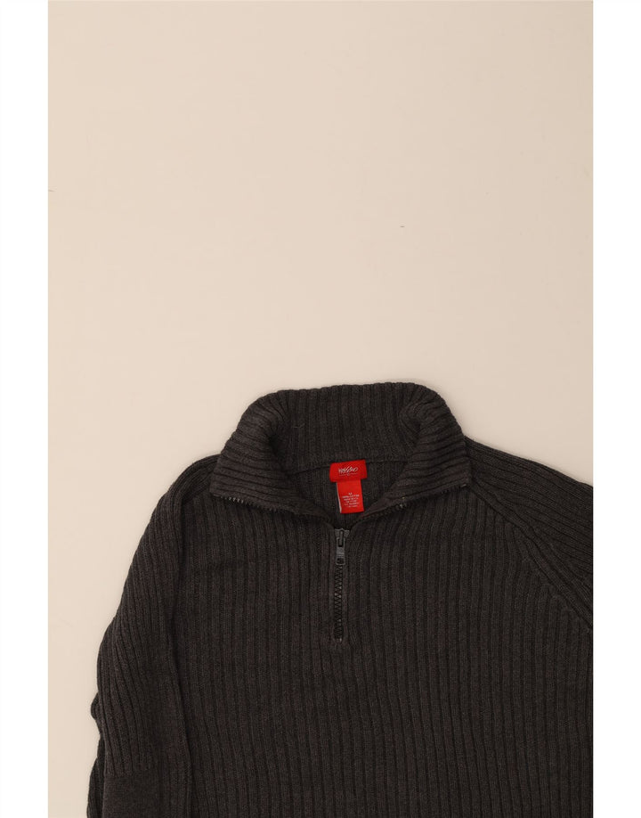 MOSSIMO Mens Zip Neck Jumper Sweater Medium Grey Cotton Vintage Mossimo and Second-Hand Mossimo from Messina Hembry 