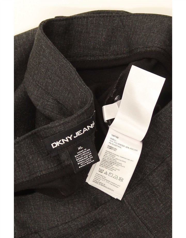 Męskie proste spodnie codzienne Dkny XL W36 L29 Czarny poliester
