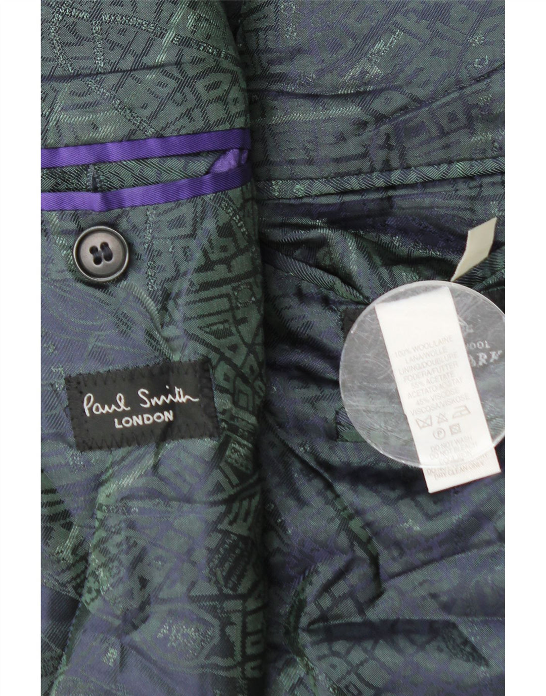 Męska marynarka Paul Smith zapinana na 3 guziki UK 40, duża, granatowa wełna w kratkę