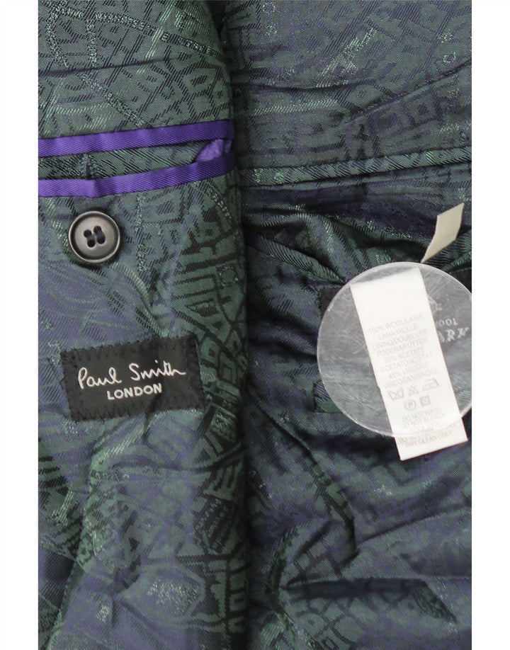 Męska marynarka Paul Smith zapinana na 3 guziki UK 40, duża, granatowa wełna w kratkę