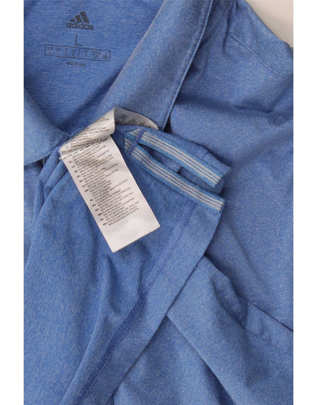 Męska koszulka polo Adidas, duża, niebieska, z poliestru