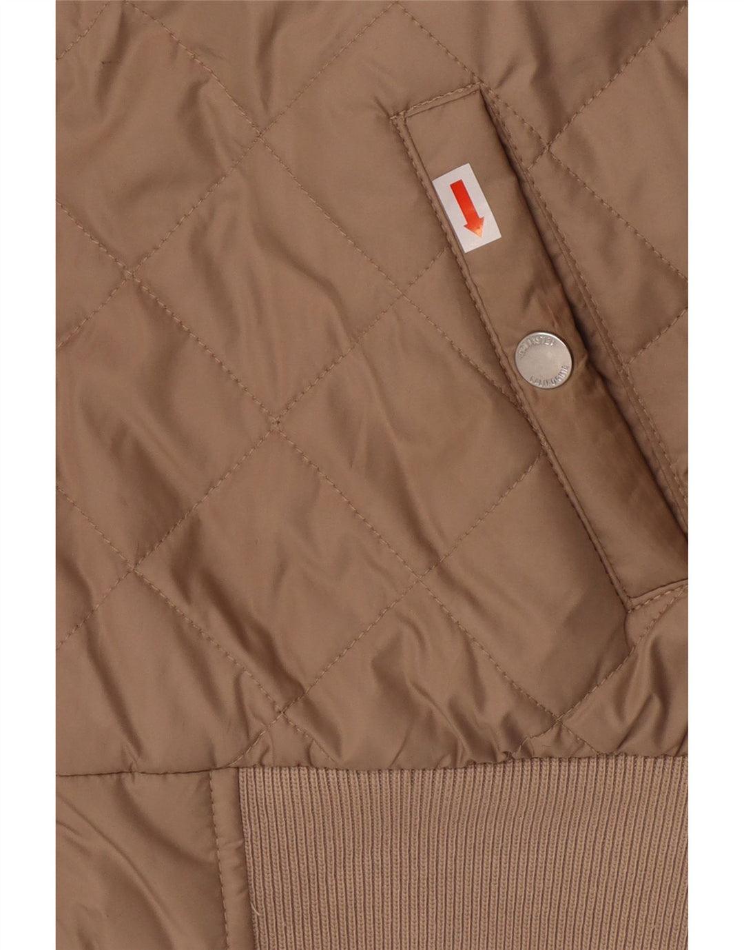 Damska pikowana kurtka z kapturem HOLLISTER UK 10, mała, beżowa, poliester