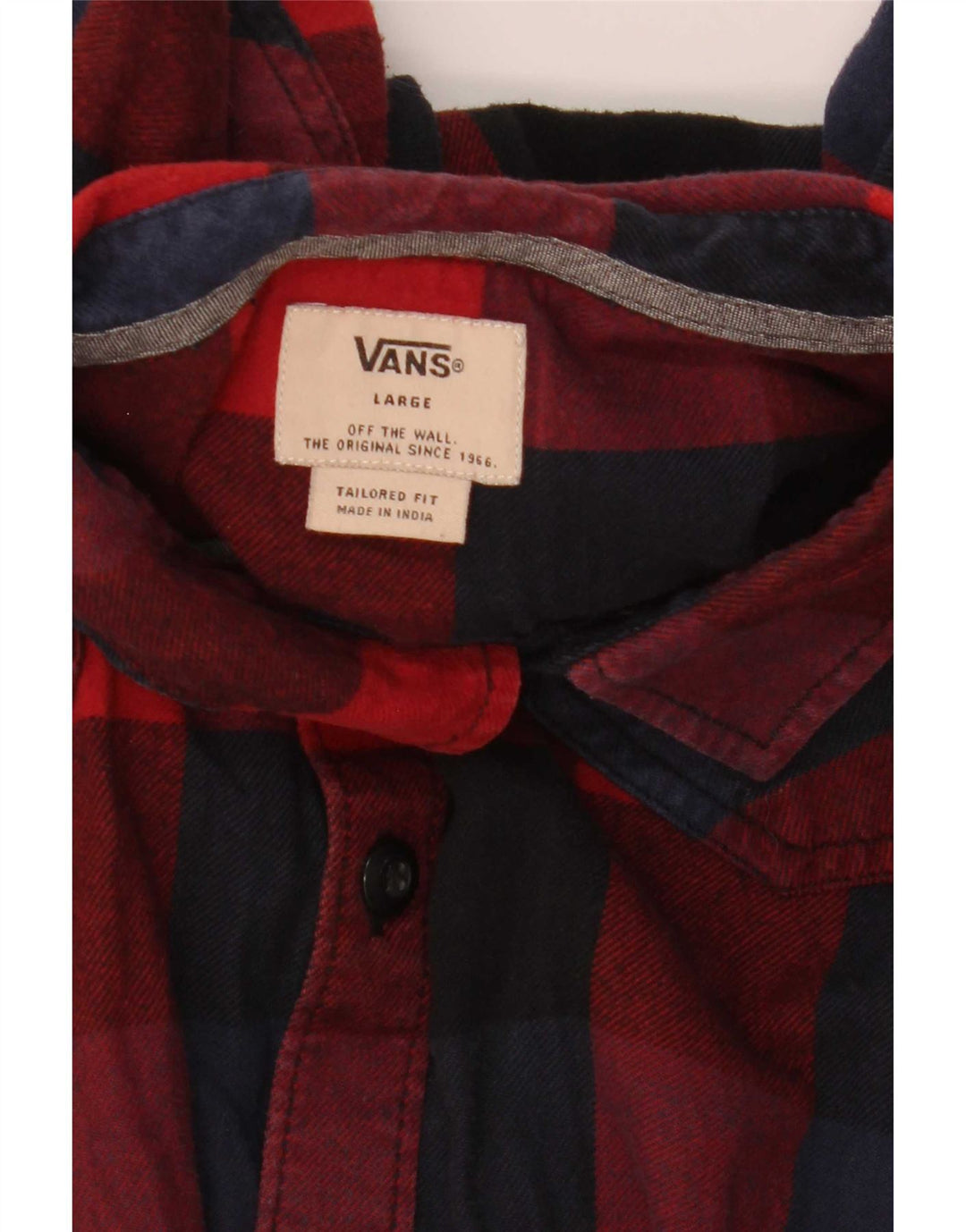 Męska koszula flanelowa Vans o dopasowanym kroju, w dużą czerwoną kratę