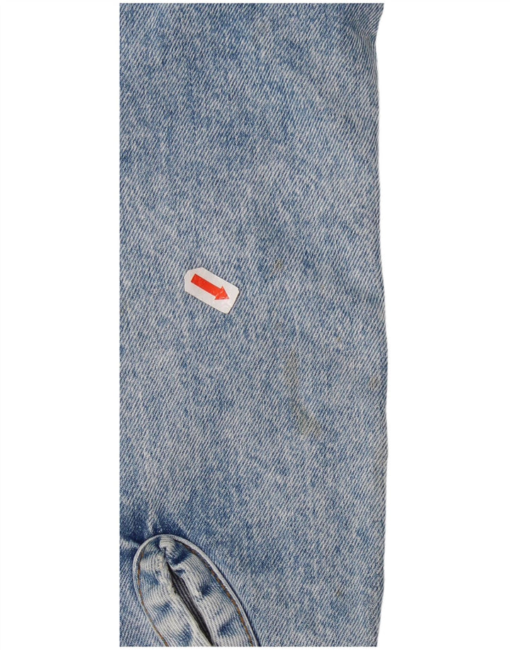 Damska kurtka dżinsowa w stylu vintage UK 12, średnia niebieska bawełna