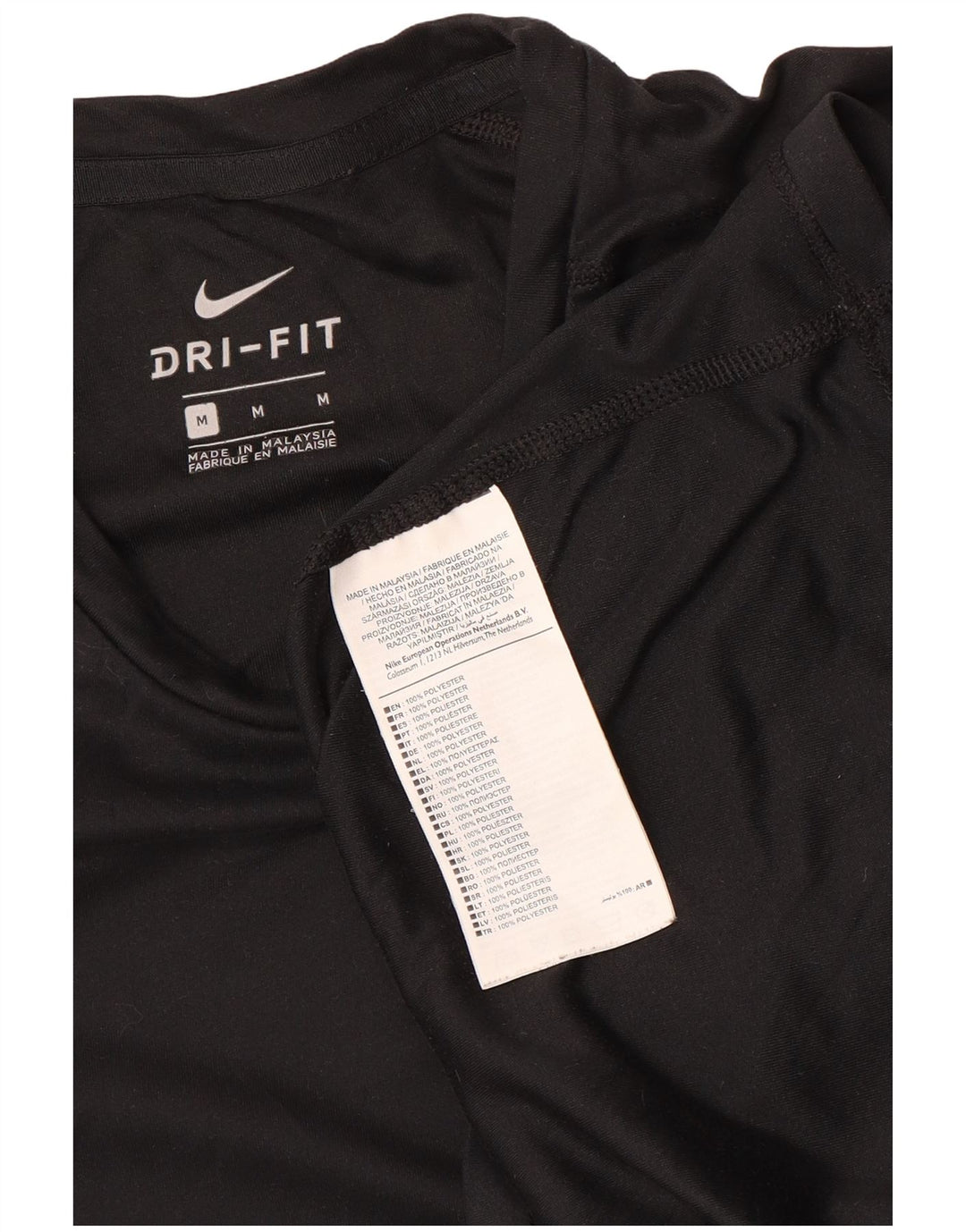 Męska koszulka Nike Dri Fit Top, średni czarny poliester