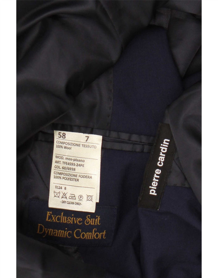 Męska marynarka zapinana na 2 guziki Pierre Cardin UK 40, duża granatowa wełna
