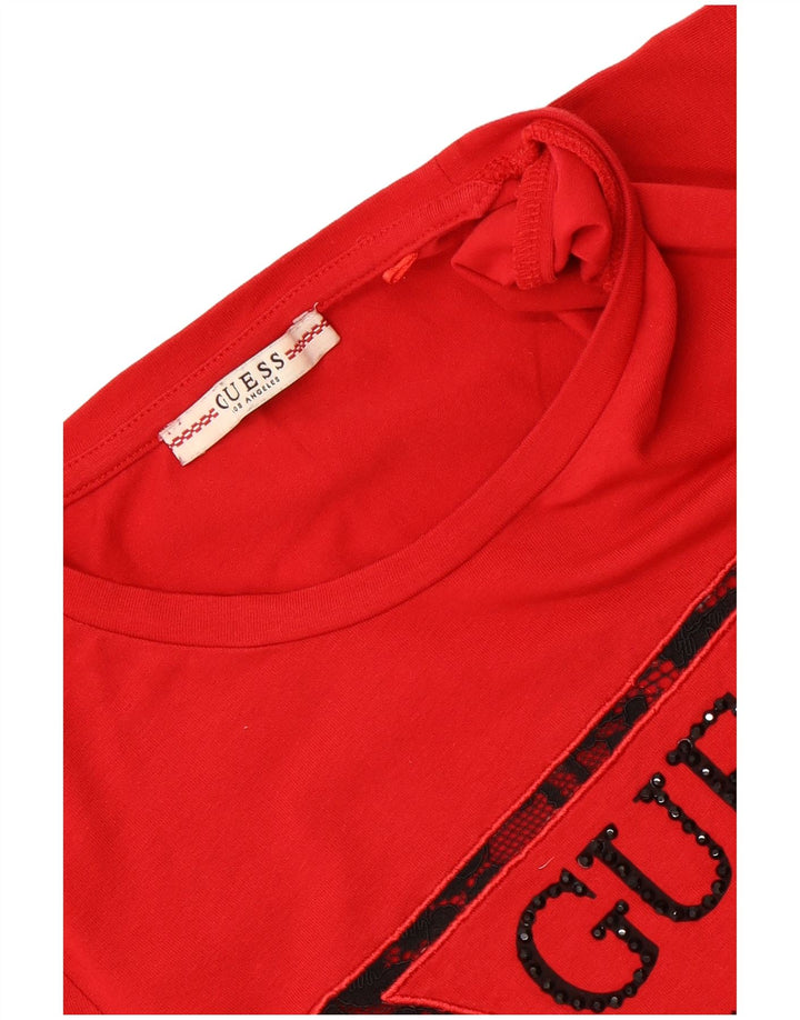 Damska koszulka graficzna Guess Top UK 8 Small Red