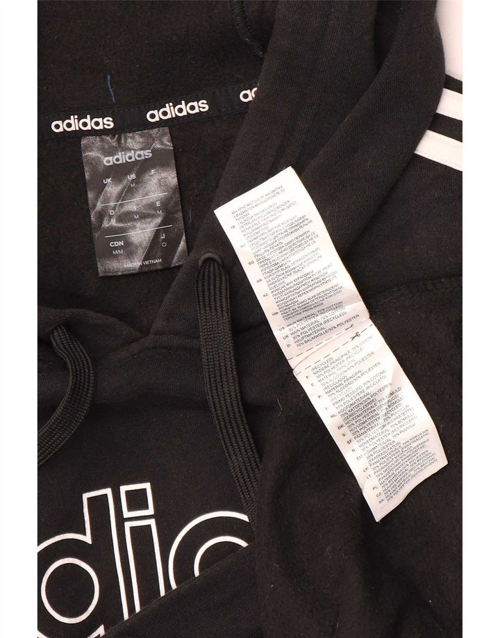 Męska bluza z kapturem Adidas Graphic, średnia czarna, bawełniana