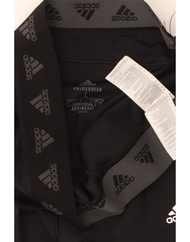 Legginsy damskie Adidas UK 16/18, duże, czarne, poliestrowe