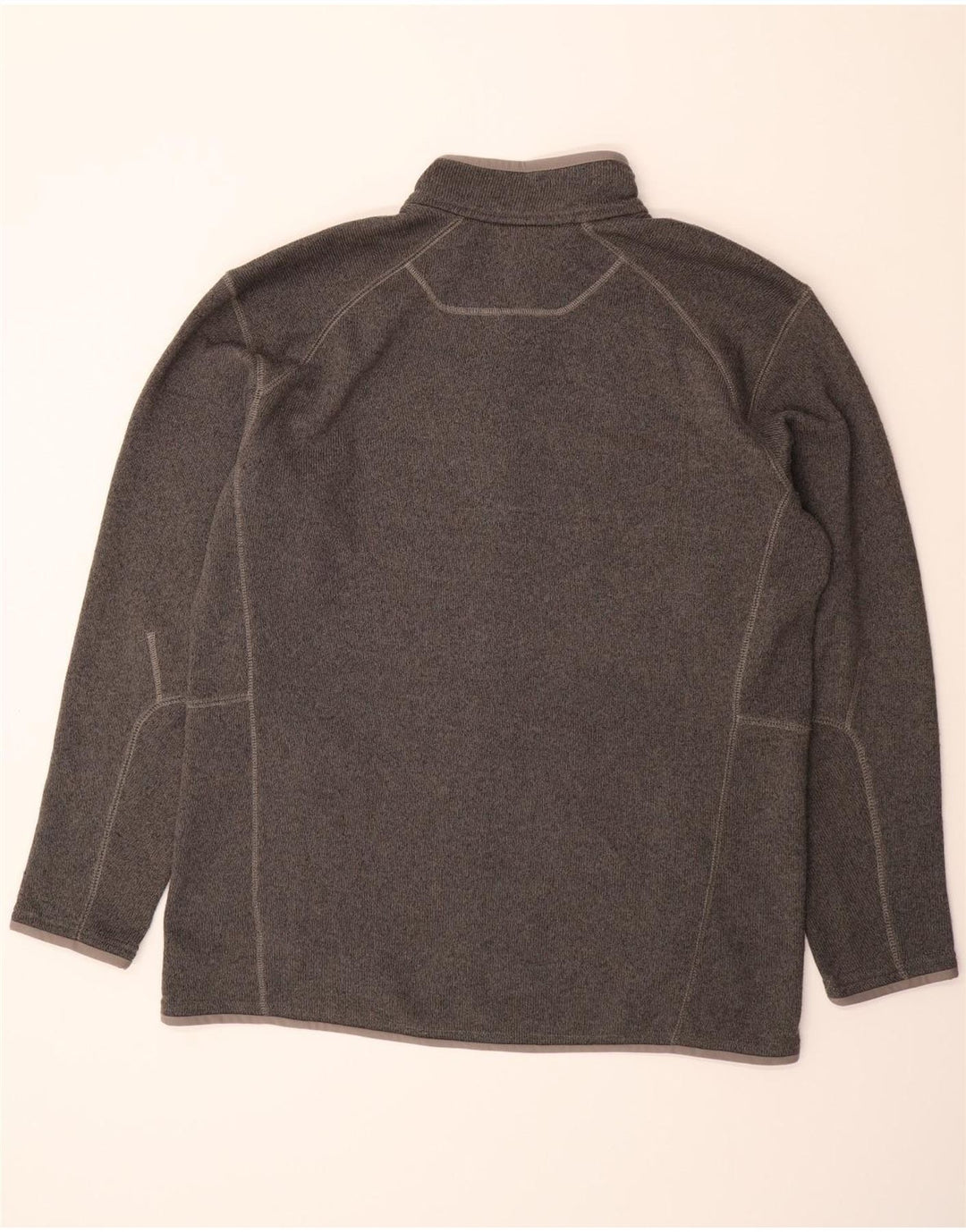 COLUMBIA Mens Tracksuit Top Jacket 2XL Grey Flecked Polyester Vintage Columbia and Second-Hand Columbia from Messina Hembry 