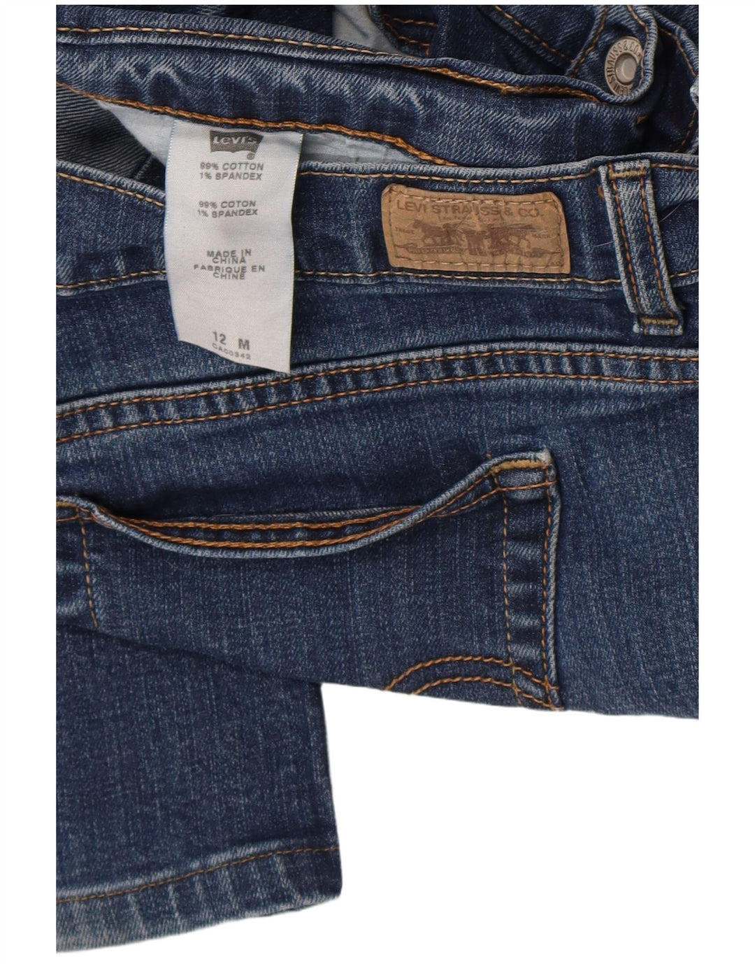Damskie dżinsy Levi's 512 Bootcut US 12, duże, W32 L30, niebieska bawełna