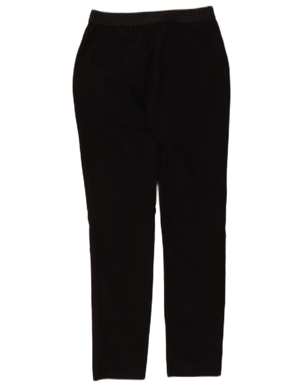Spodnie damskie Zara Slim Chino XS W24 L28 Czarne bawełniane w cętki