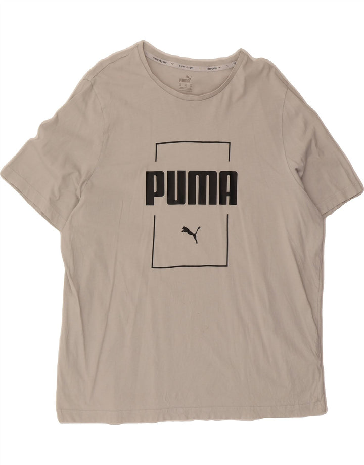 PUMA Mens Graphic T-Shirt Top 2XL White Cotton Vintage Puma and Second-Hand Puma from Messina Hembry 