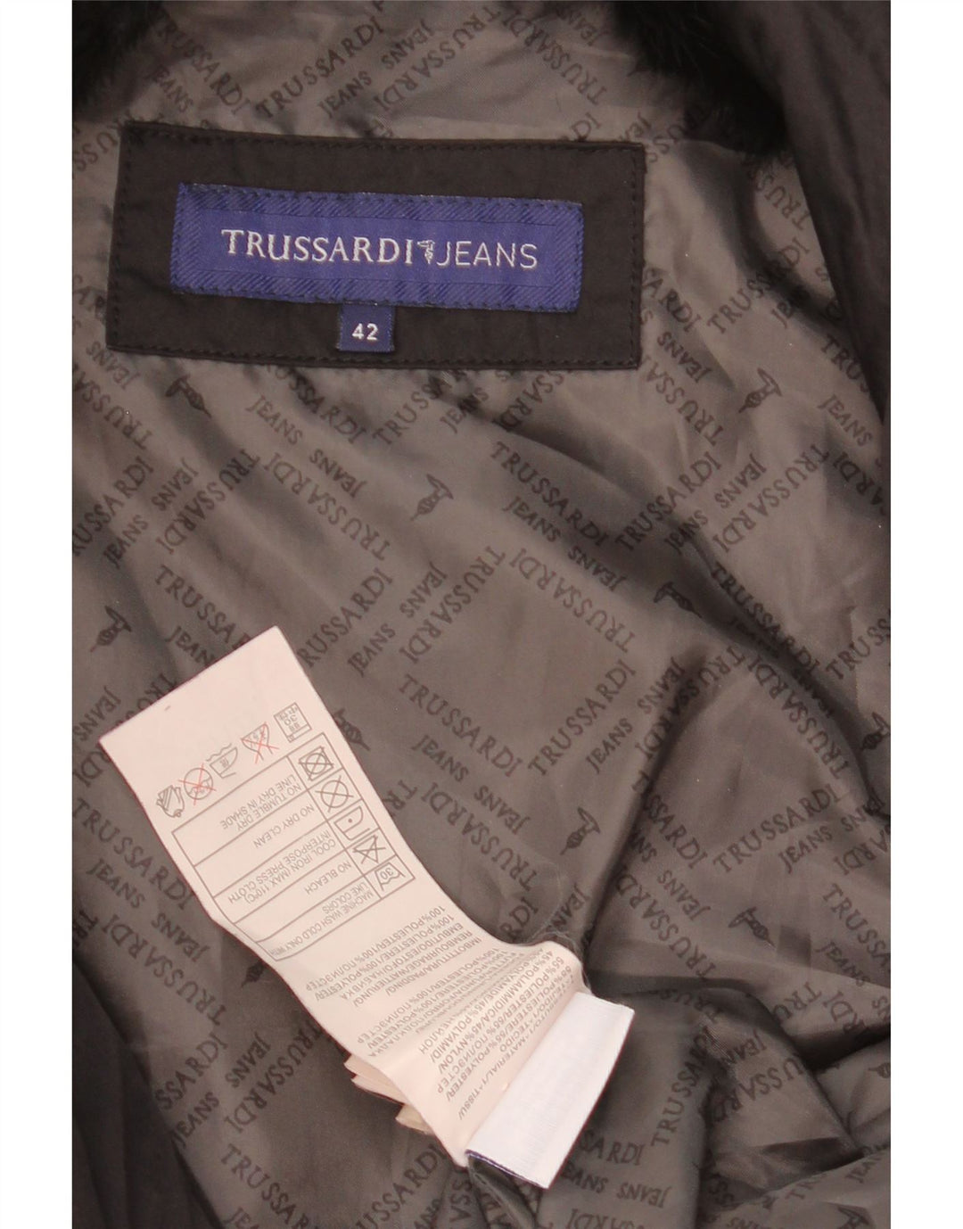 Damska wyściełana kurtka Trussardi Jeans IT 42, średni czarny poliester