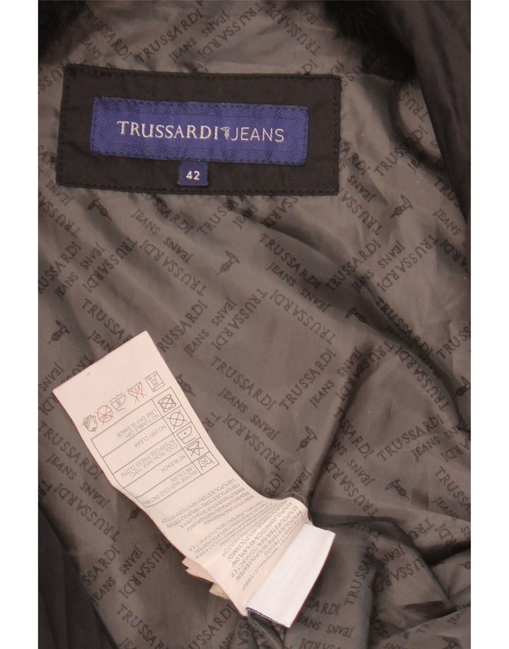 Damska wyściełana kurtka Trussardi Jeans IT 42, średni czarny poliester