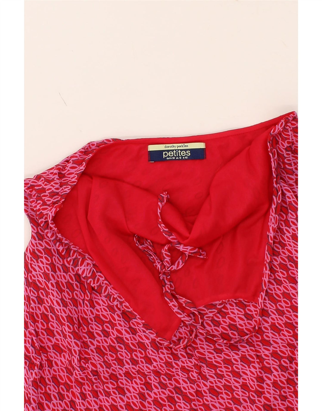 DOROTHY PERKINS Womens Petite Halter Dress UK 12 Medium  Red Vintage Dorothy Perkins and Second-Hand Dorothy Perkins from Messina Hembry 