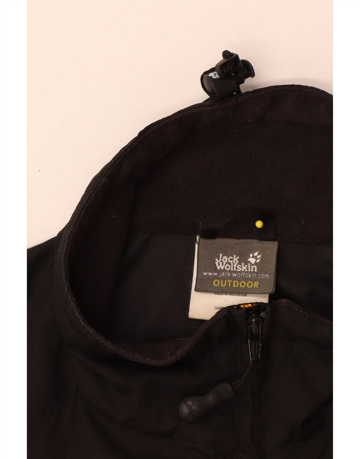 Męska kurtka wiatrówka Jack Wolfskin UK 38, średni czarny poliester