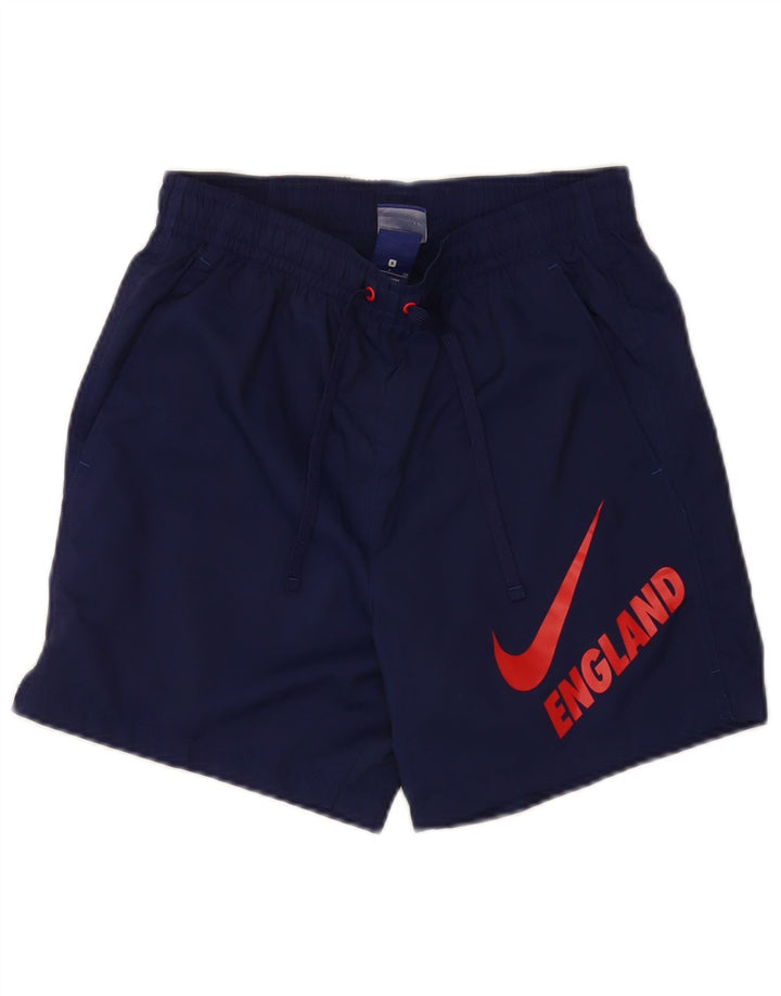 Męskie spodenki kąpielowe Nike z grafiką, małe, granatowe, poliestrowe
