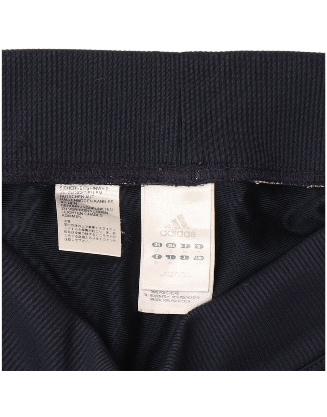 Damskie spodnie dresowe Adidas UK 10, małe, granatowe, poliestrowe