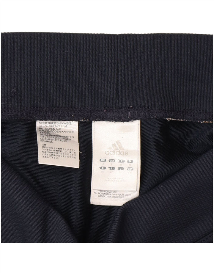 Damskie spodnie dresowe Adidas UK 10, małe, granatowe, poliestrowe