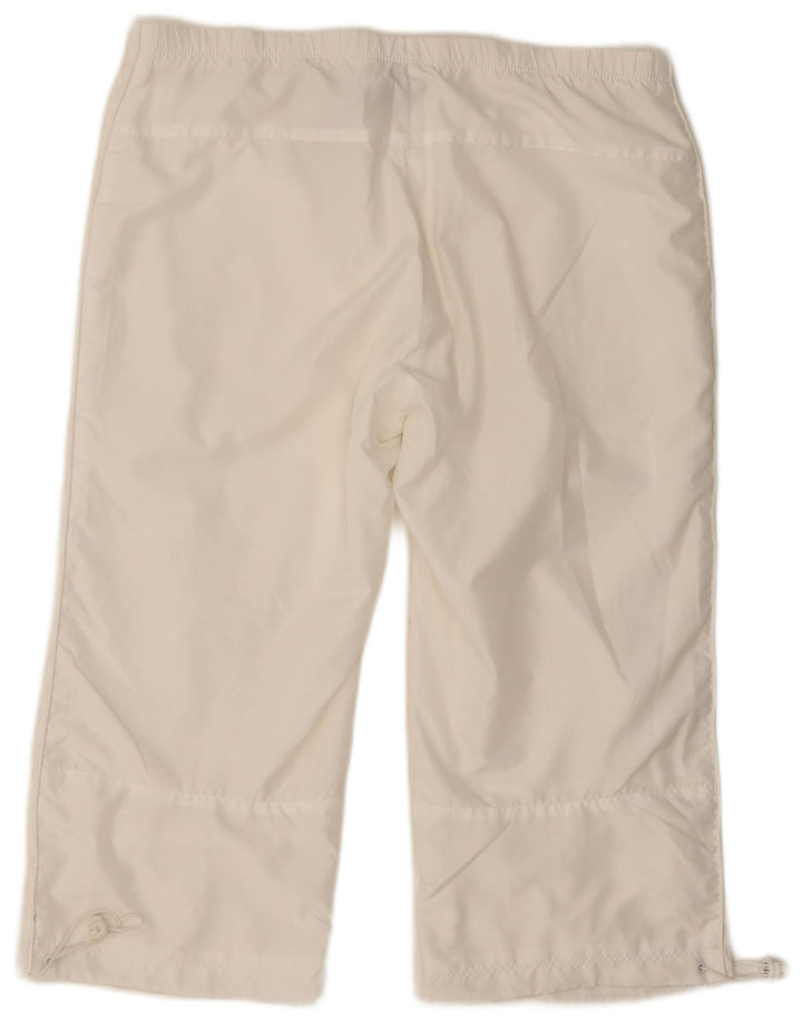 Damskie spodnie dresowe Nike Capri UK 14/16, duże, białe, poliestrowe