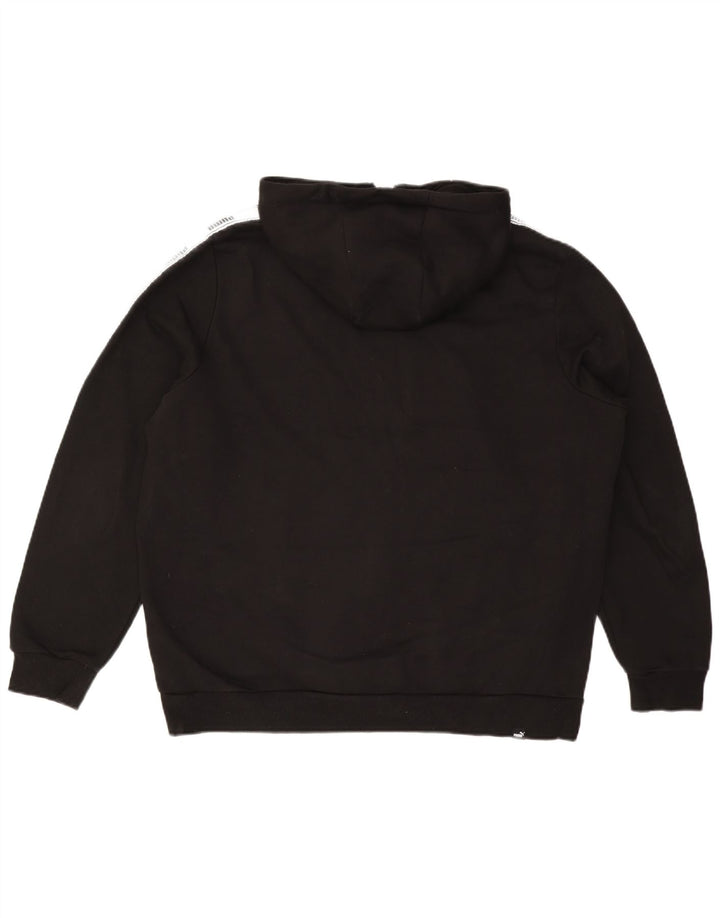 Męski sweter z kapturem i zamkiem błyskawicznym PUMA XL, czarny, bawełniany z blokami kolorów