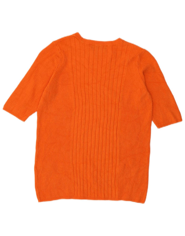 Sweter damski Marks & Spencer z okrągłym dekoltem, UK 12, średni pomarańczowy