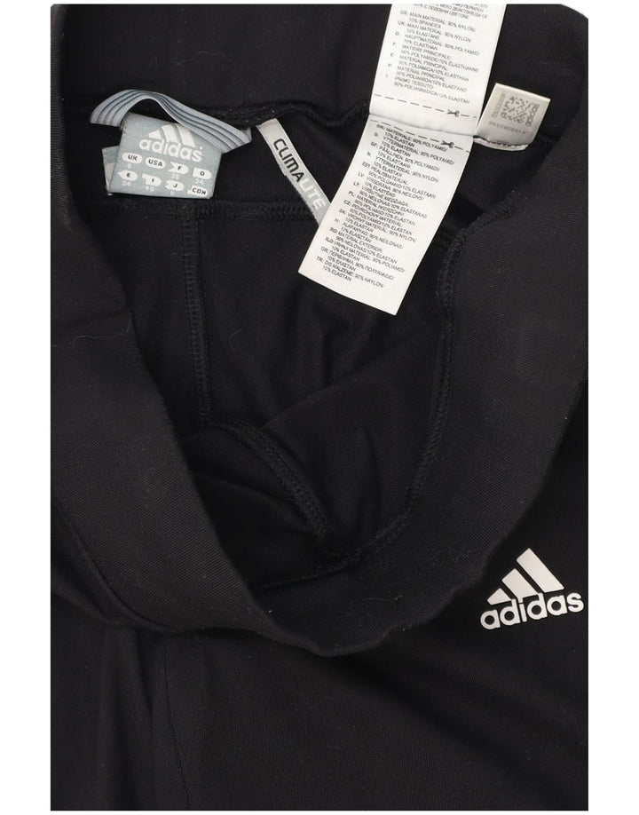Damskie spodnie dresowe Adidas Climalite UK 8, małe, czarne, poliestrowe