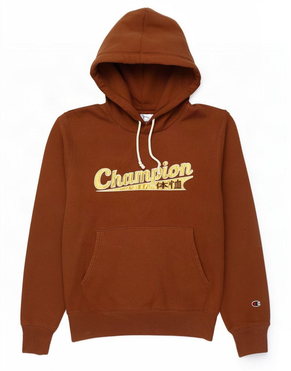 Męski sweter z kapturem Champion Graphic, mały, brązowy, bawełniany