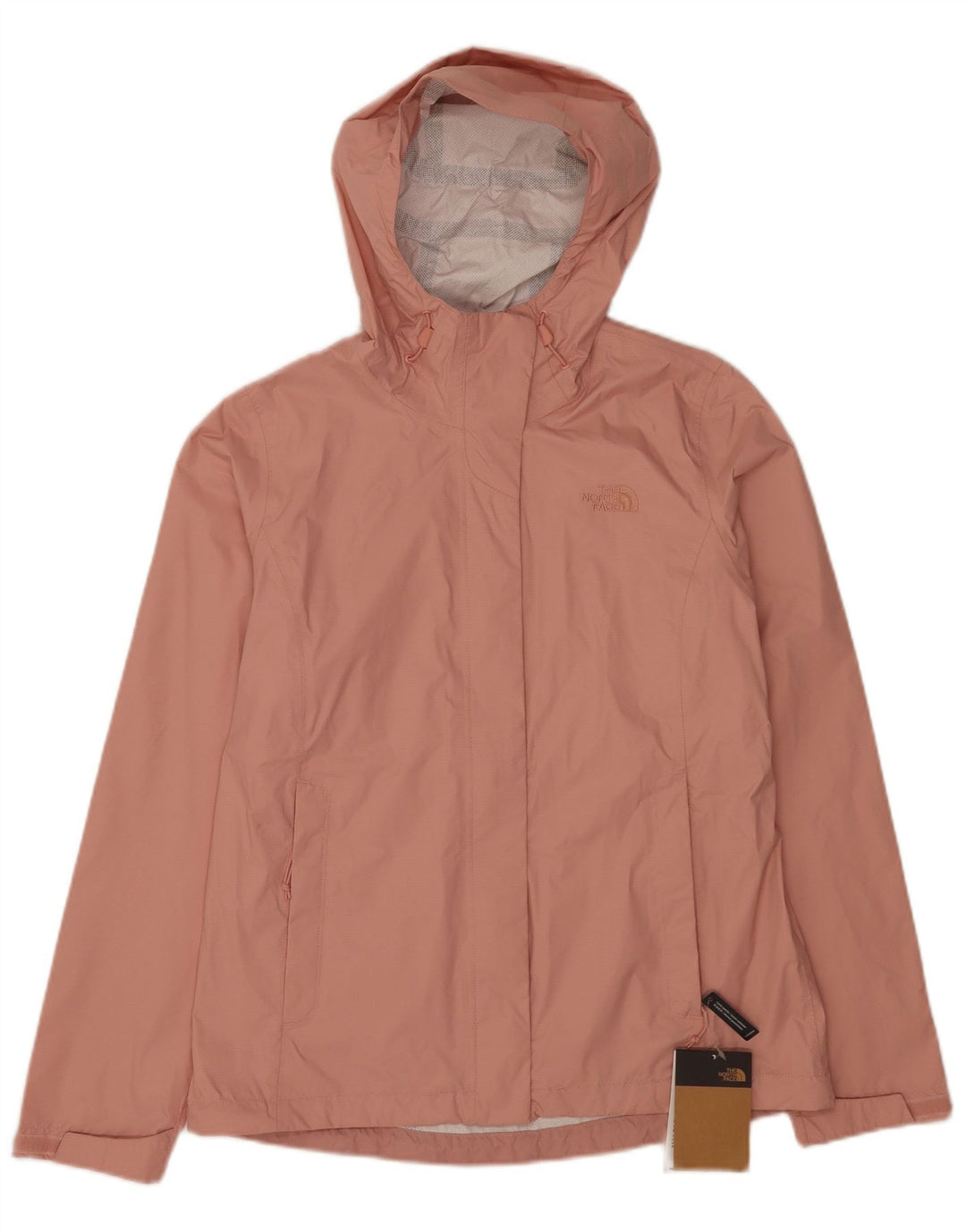 Damska kurtka przeciwdeszczowa z kapturem The North Face UK 14, średni różowy nylon