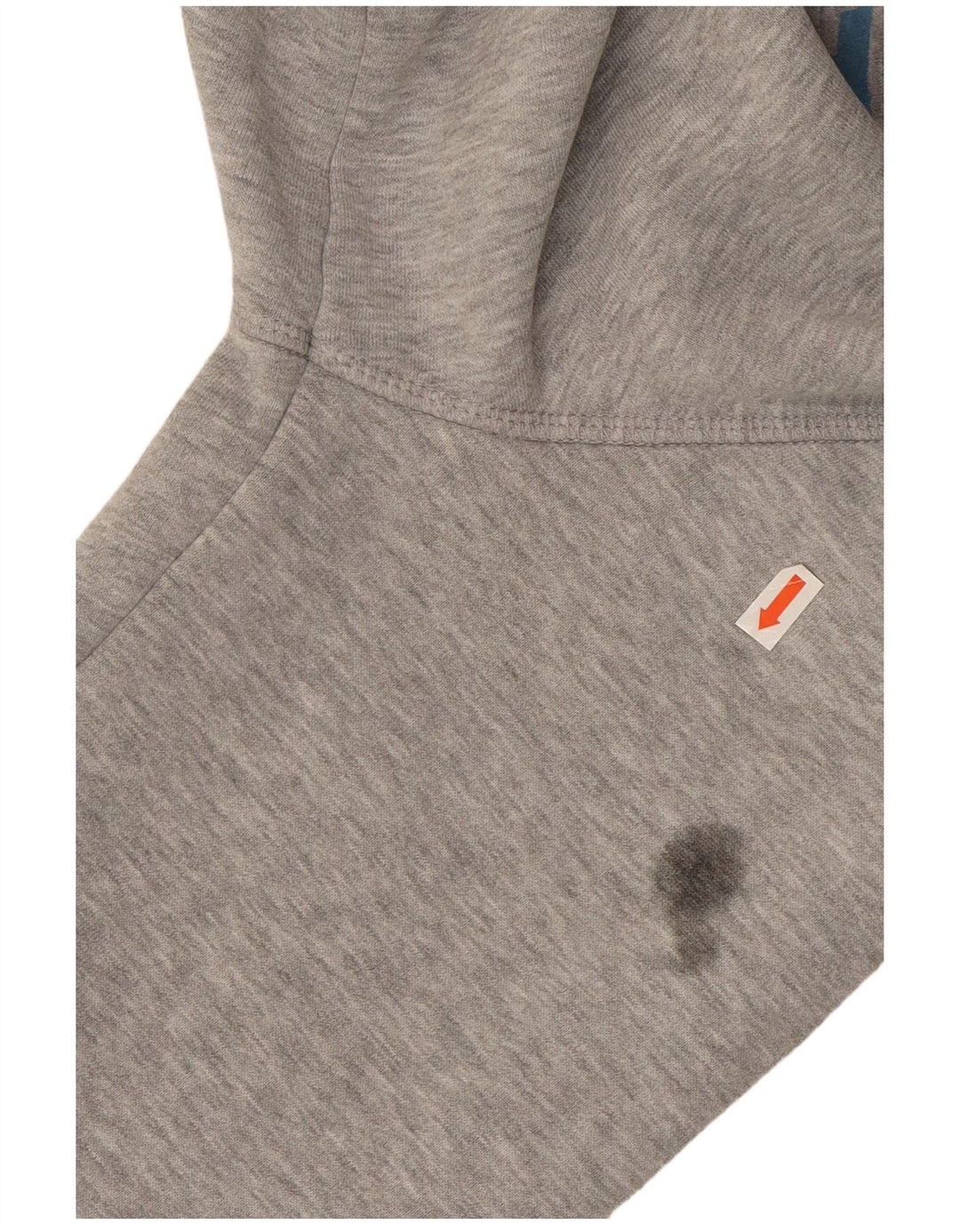 Męski sweter z kapturem Weird Fish z grafiką, duży, szary, nakrapiany