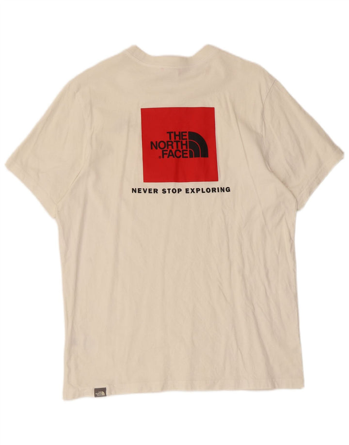 Męski T-shirt z grafiką The North Face, średni biały, bawełniany