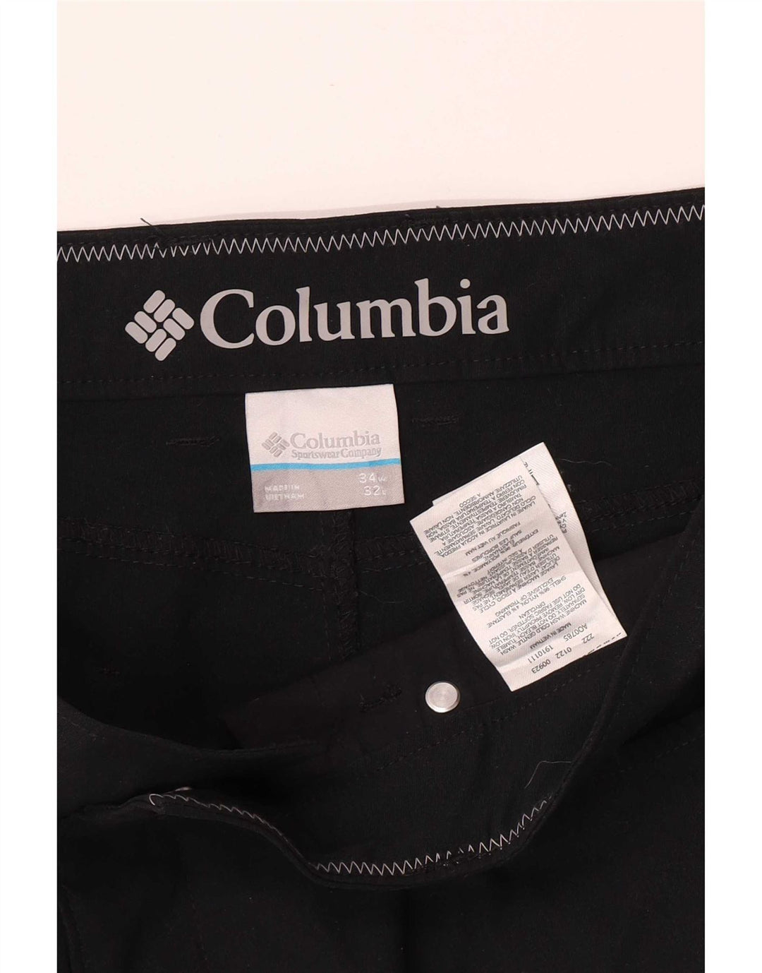 Męskie spodnie codzienne Columbia Regular W34 L32 Czarny nylon