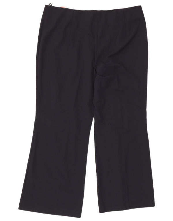 Marks & Spencer Womens Bootcut Casual Trousers UK 18 XL W34 L30 Navy Blue