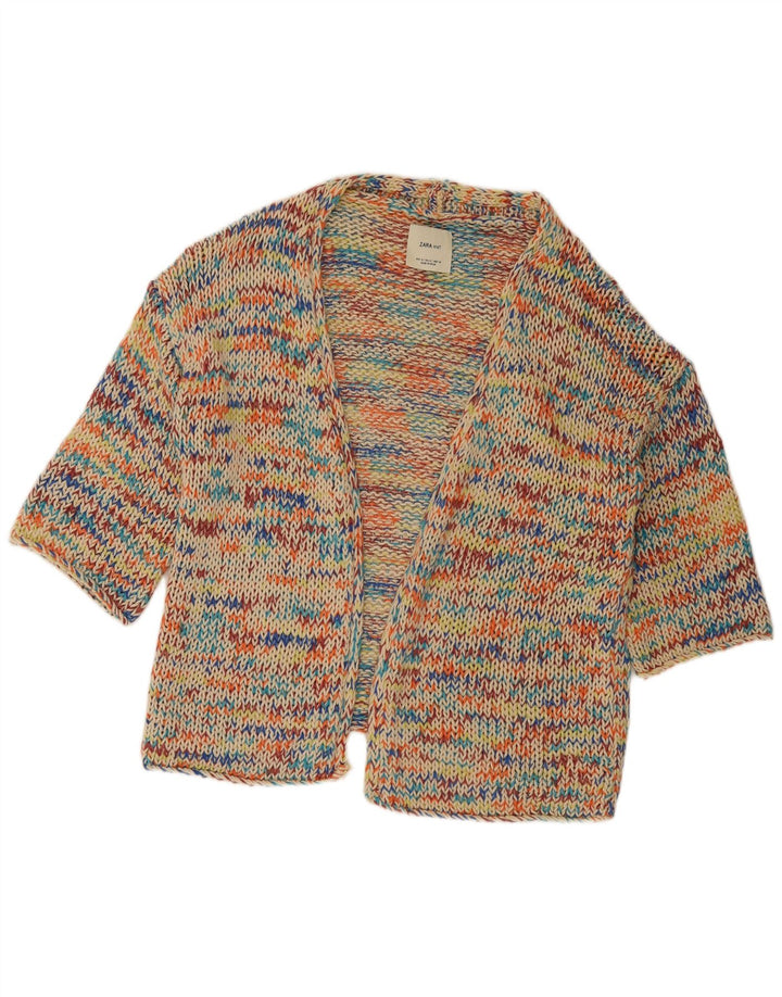 Damski sweter oversize z rękawem 3/4 Zara UK 10, mały, wielokolorowy
