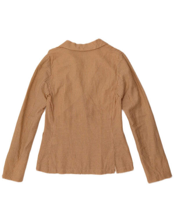 Damska marynarka Maison Scotch zapinana na 2 guziki, rozmiar 1, mała beżowa w prążki