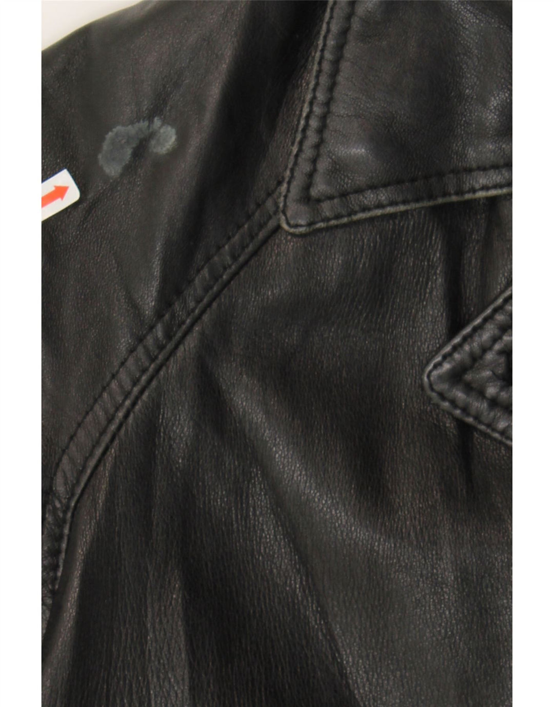 VINTAGE Womens Loose Fit Leather Coat EU 40 Medium Black Leather Vintage Vintage and Second-Hand Vintage from Messina Hembry 