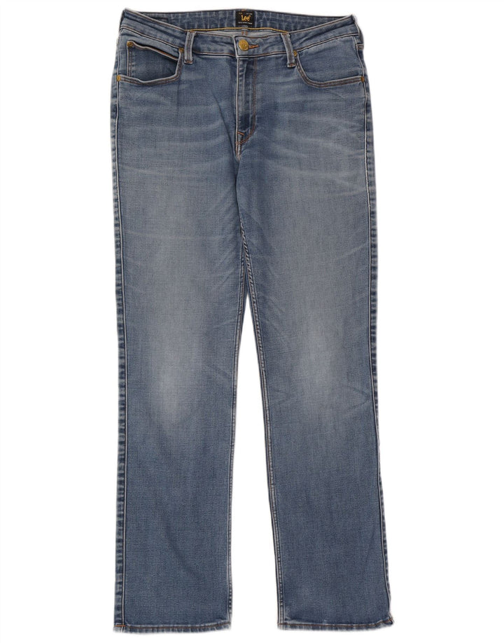 Damskie jeansy Lee Marion Straight W31 L31 Niebieskie bawełniane