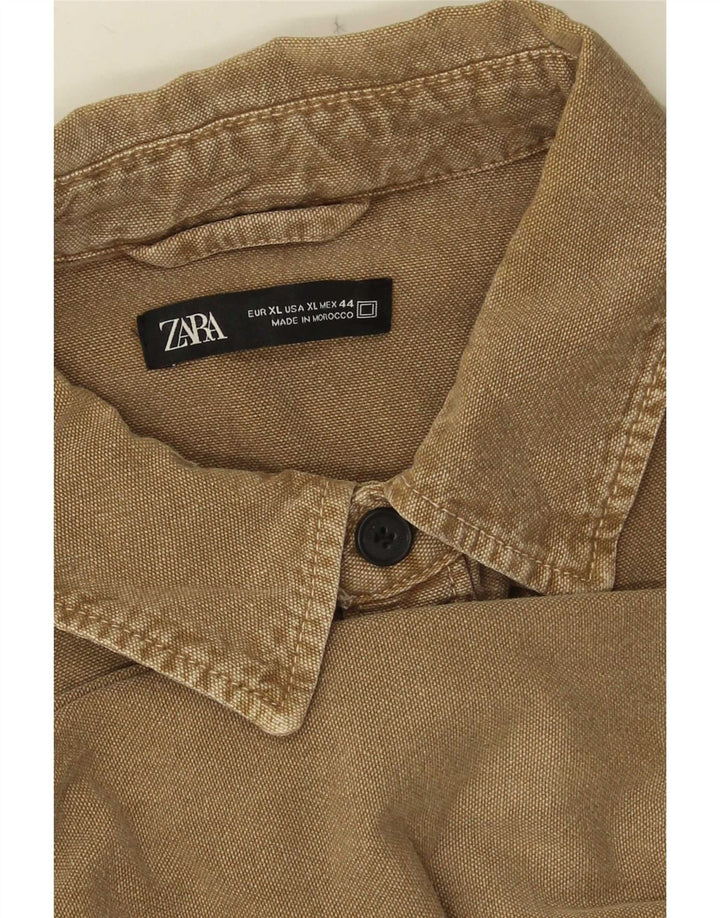 Koszula męska Zara XL brązowa