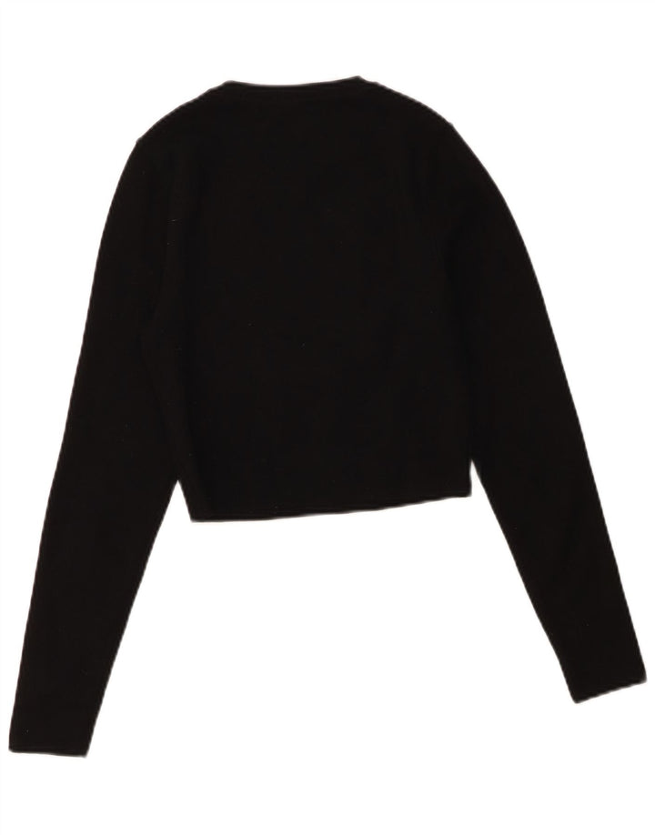 Damski krótki top Zara UK 14 Large, czarna wiskoza