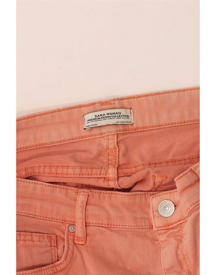 Damskie jeansy Skinny Zara EU 40 Medium W30 L26 Pomarańczowe