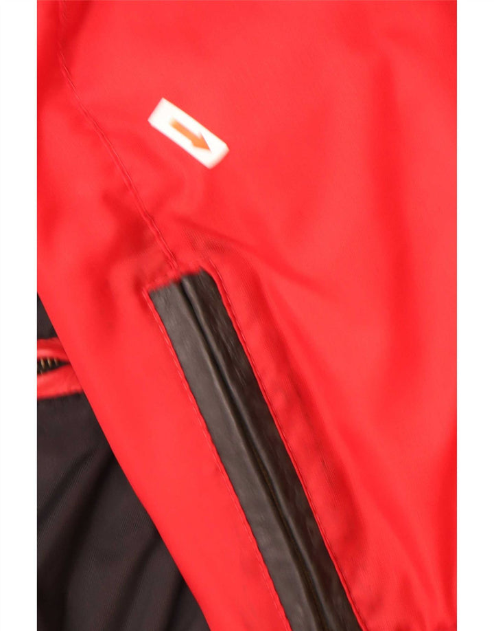 Męska kurtka bomberka Vintage UK 42 XL, czerwony poliamid z blokami kolorów