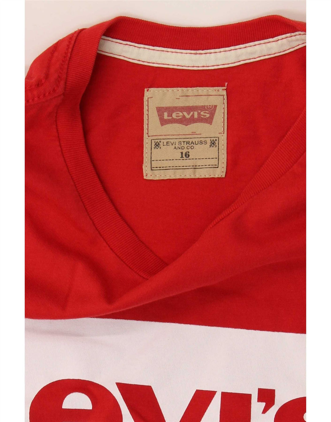 Chłopięcy T-shirt z grafiką Levi's, 15-16 lat, czerwony