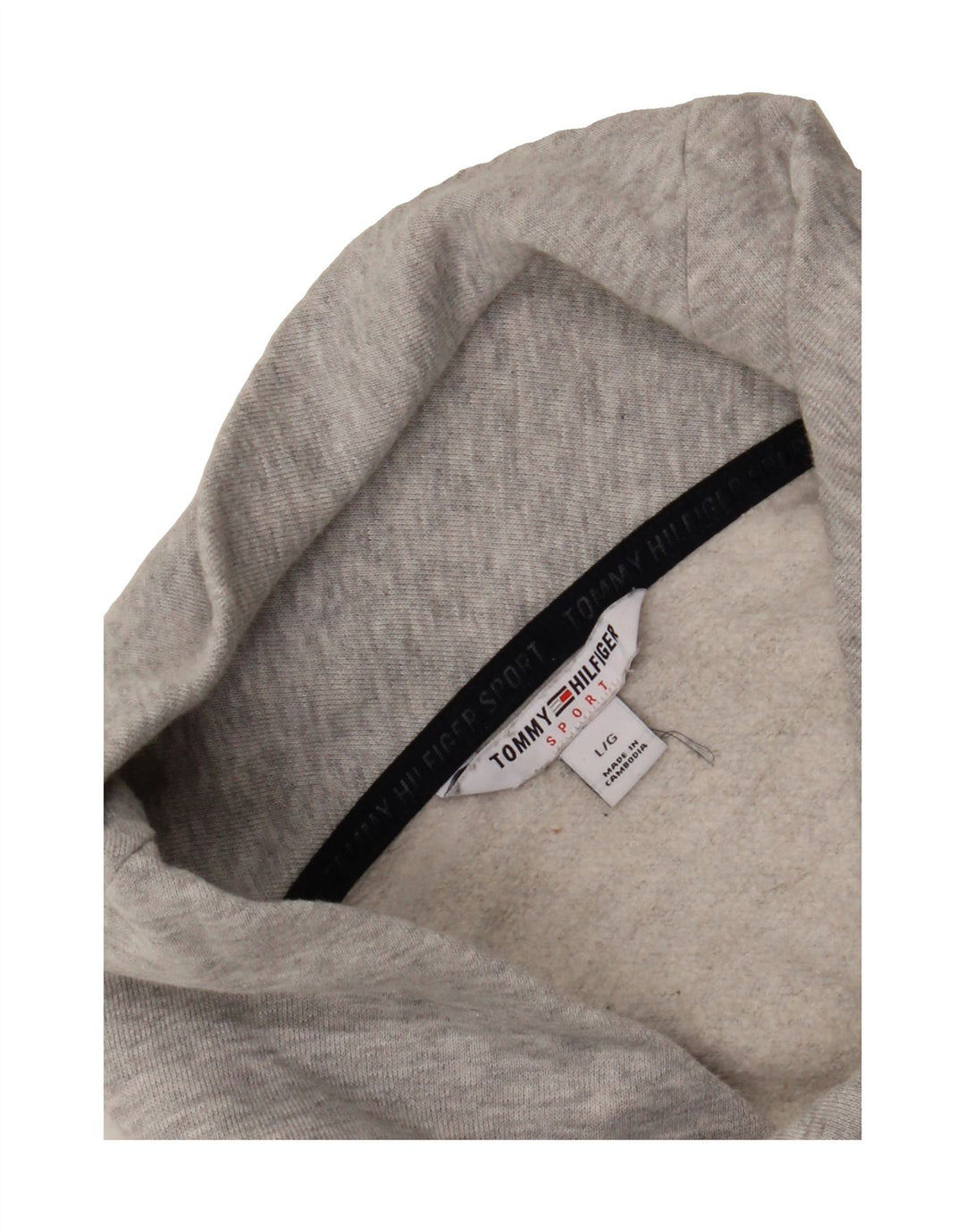 TOMMY HILFIGER Womens Sweatshirt Jumper UK 16 Large Grey Vintage Tommy Hilfiger and Second-Hand Tommy Hilfiger from Messina Hembry 