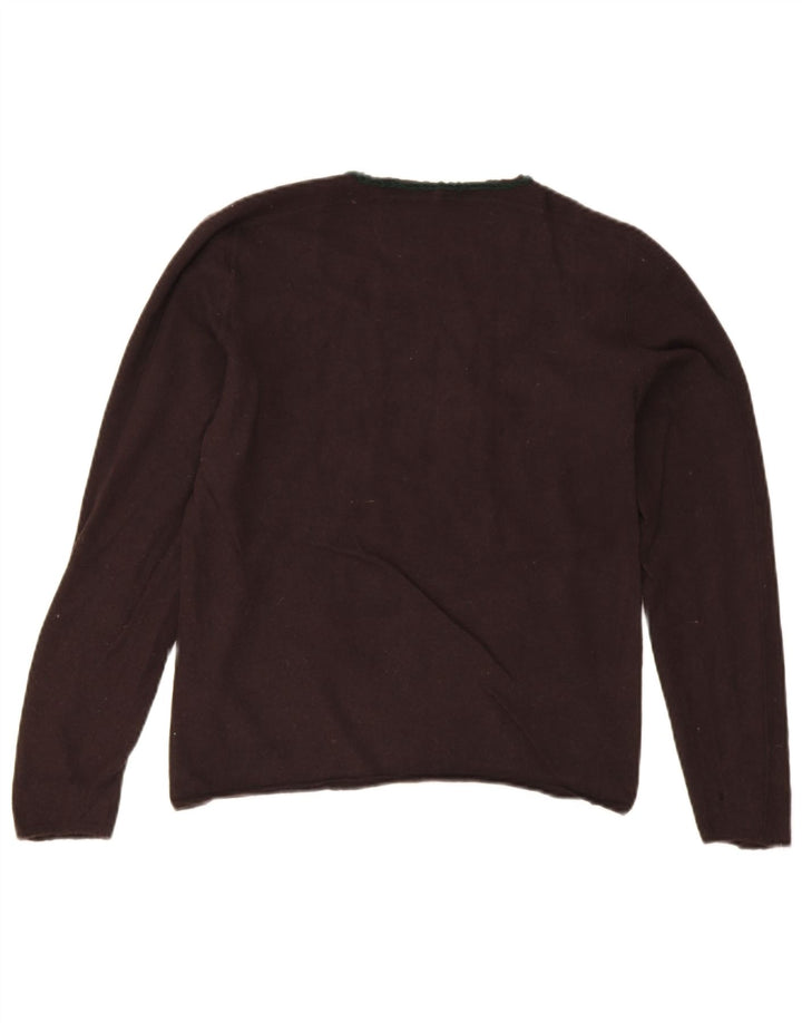 Sweter damski Armani Jeans z abstrakcyjnym wzorem i dekoltem w łódkę UK 10 Small B