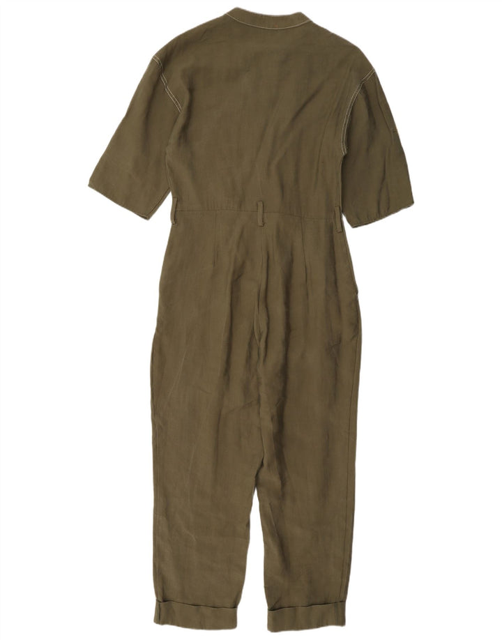 Damski kombinezon z krótkim rękawem Zara UK 10 Small Khaki Lyocell